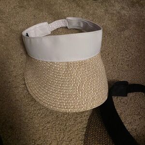 Tahari Cream and Brown Women's Visor